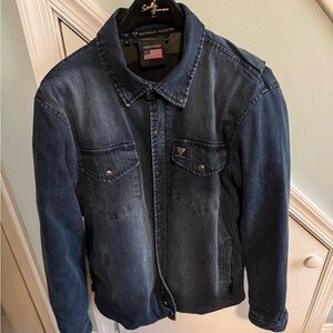 Beyond Riders - Armored Denim Motorocycle Jacket - Blue Fade Large